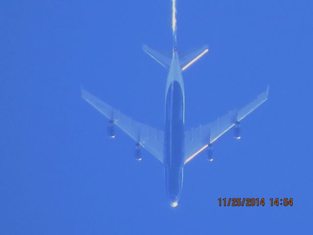 Boeing 747-400 (G-CIVD) - British Airways flight 31F from London to DFW over Baxter Springs Kansas (78KS) at 38,000 feet.