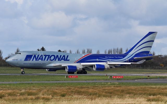 Boeing 747-400 (N919CA) - national b747-4f n919ca dep shannon 30/3/16.