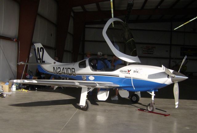 Lancair Legacy 2000 (N241DB) - N241DB at Reno Air Races in 2008 where the plane won the Silver Race in Sport Class flown by Bob Jeffery.