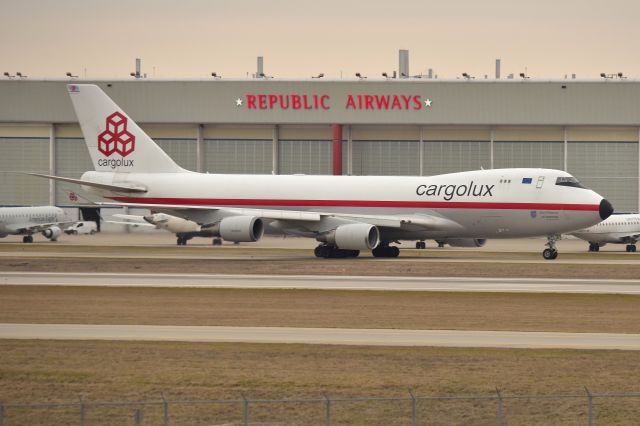 Boeing 747-400 (LX-NCL) - Taxiing to parking on 03-01-24