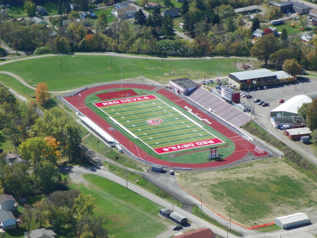 Cessna Skyhawk (N2511L) - Red Devil Stadium with the new artificial surface.