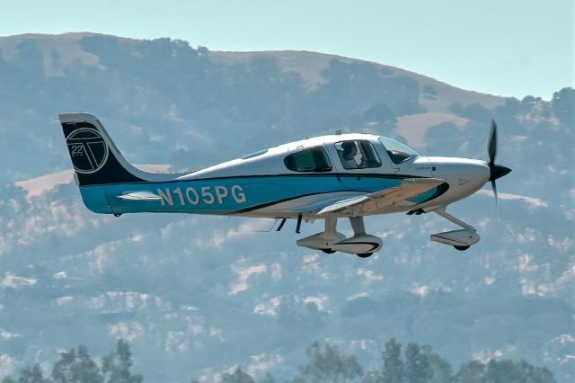 Cirrus SR22 Turbo (N105PG) - Cirrus SR22T at Livermore Municipal Airport, Livermore CA. September 2020