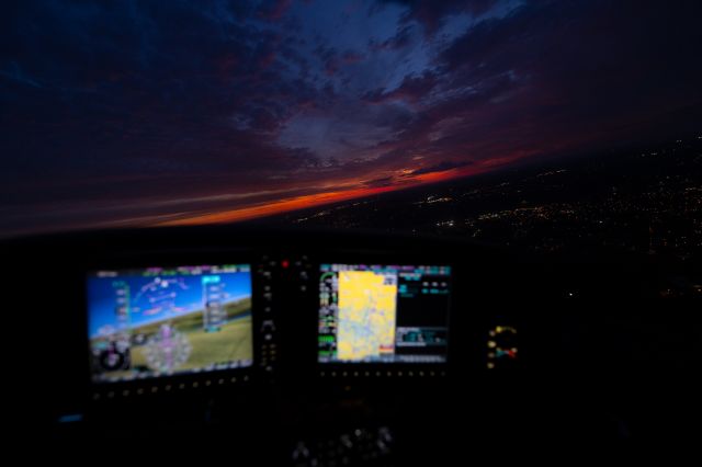 Cirrus SR-22 (N942SR) - Climbing into a sunrise