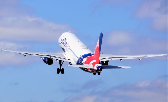 Airbus A320 (N605JB) - RWY 27 launch 04/02/21 