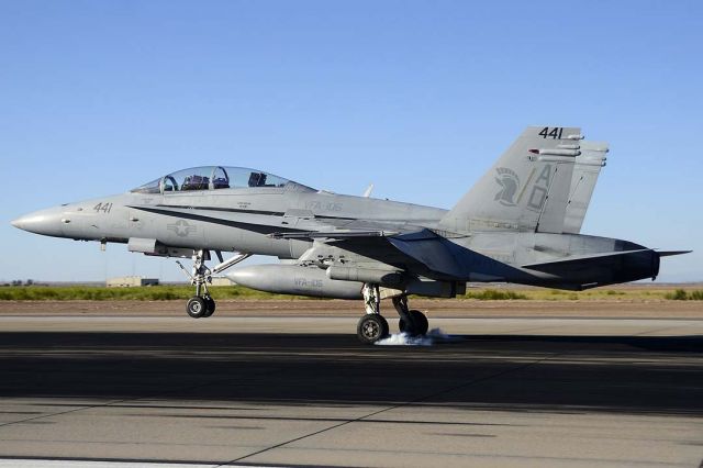 16-4228 — - McDonnell-Douglas F/A-18D Hornet BuNo 164228 #441 of VFA-106 Gladiators landing at NAF el Centro.