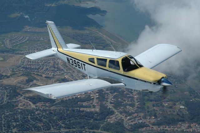 Piper Cherokee (N3961T) - Here is 61T flying over Folsom Lake, near to Sacramento, CA. Photo taken by Andy Robinson.