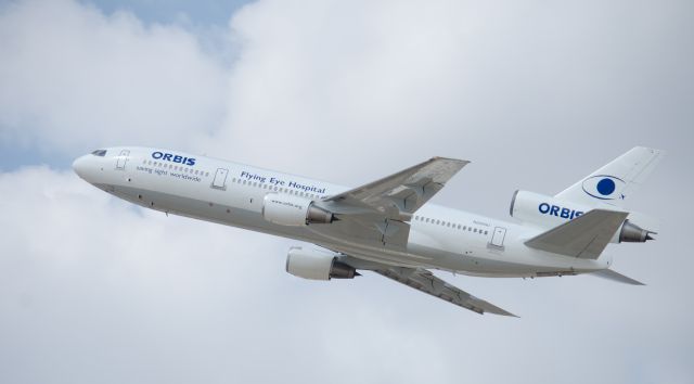 McDonnell Douglas DC-10 (N220AU) - 07/21/2013 Tucson 1501 local time, Take-off Flying Eye Hospital