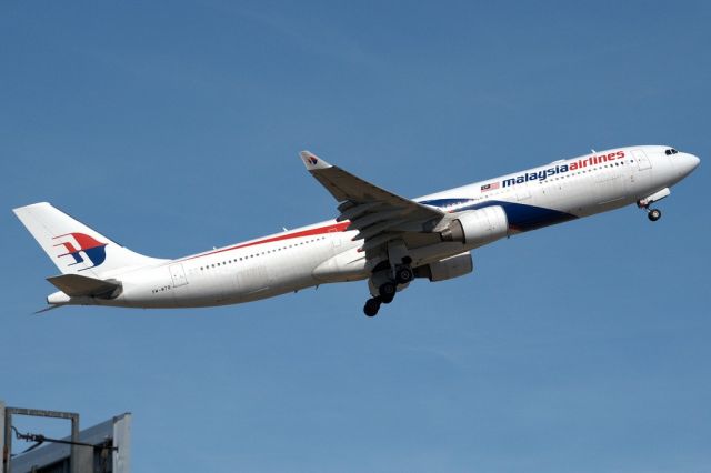 Airbus A330-300 (9M-MTB) - Heading skywards off runway 23 and heading home to Kuala Lumpur, Malaysia. Thursday, 4th April 2013.
