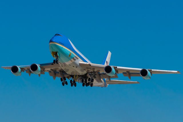 Boeing 747-200 (SAM29000) - On 21 September 2018, President Donald Trump departed from Vegas in his "Air Force One". The aircraft took off from runway 26R just before 12:30pm that day.