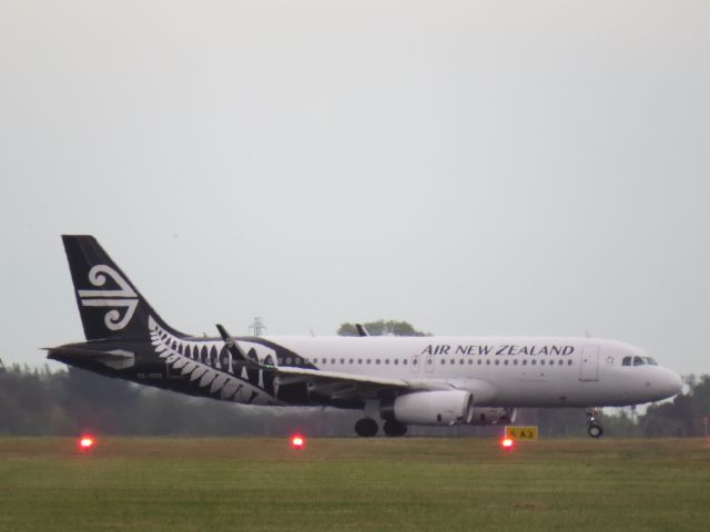 Airbus A320 (ZK-OXE) - ZK-OXE holding short of Runway 20 in preparation for departure to Wellington (NZWN).