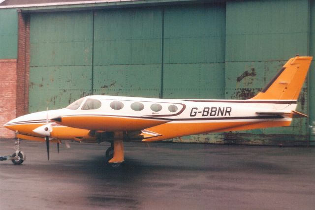 Cessna 340 (G-BBNR) - Seen here in Mar-89.br /br /Reregistered G-UNDY 30-Oct-91,br /then G-LAST 2-Sep-96,br /then G-LUND 27-Mar-03.br /Registration cancelled 12-Apr-11.
