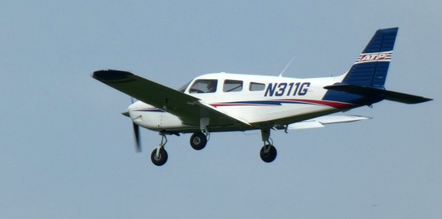 Piper Cherokee (N311G) - About to touch down is this 2021 Piper PA-28-181 Cherokee in the Summer of 2023.