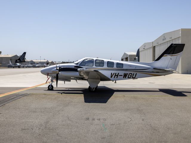Beechcraft Baron (58) (VH-WGU) - A nice Baron. Jandakot airport near Perth, Australia. 10-OCT-2024. 