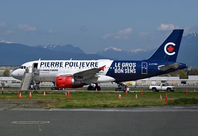 Airbus A319 (C-FYNS) - Canada federal election Conservatives Party campaign plane. 