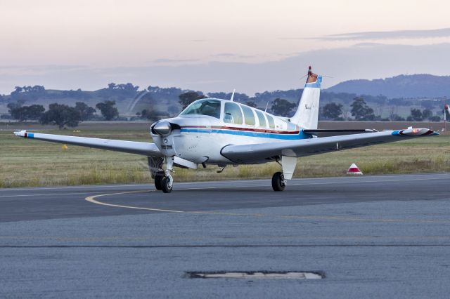 Beechcraft Bonanza (36) (VH-BZS) - Kitair Pty Ltd (VH-BZS) Beech A36 Bonanza taxiing at Wagga Wagga Airport.