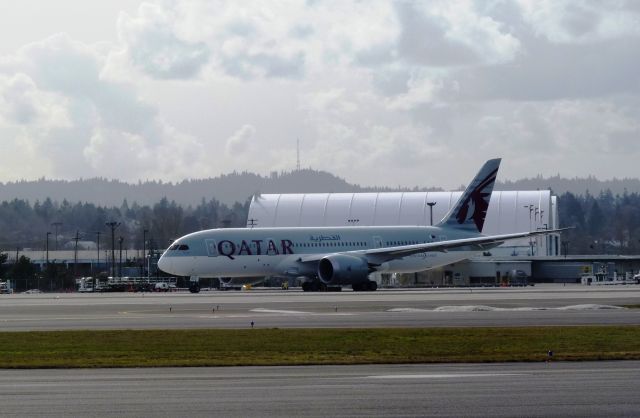 — — - Fresh out of the Boeing PDX paint hanger and heading back to Paine Field.