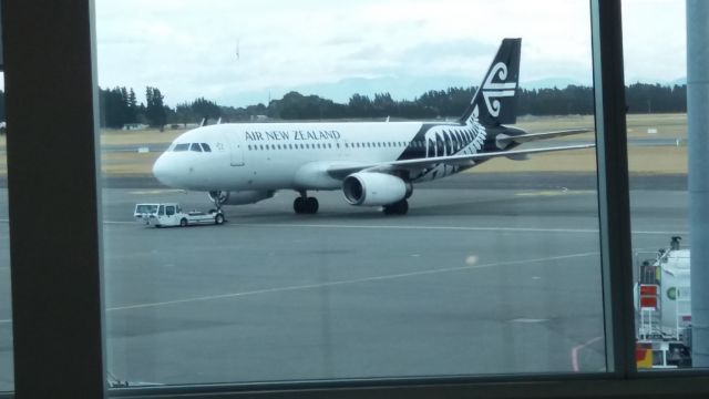 Airbus A320 (ZK-OXL) - At cafe in airport.