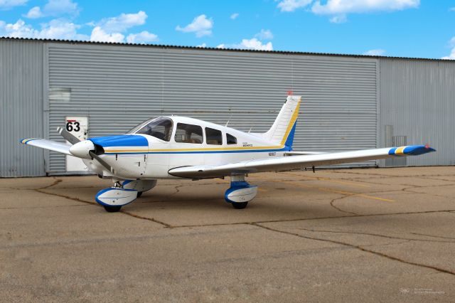 Piper Cherokee (N28627) - Airplane captured near its home hangar.