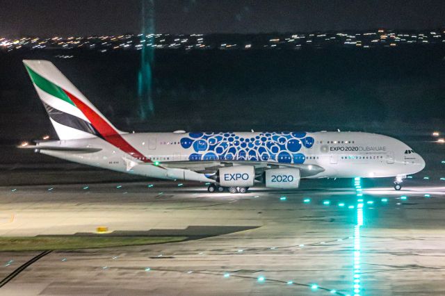 Airbus A380-800 (A6-EVH) - 1st Emirates A380 back in Melbourne after 3 years