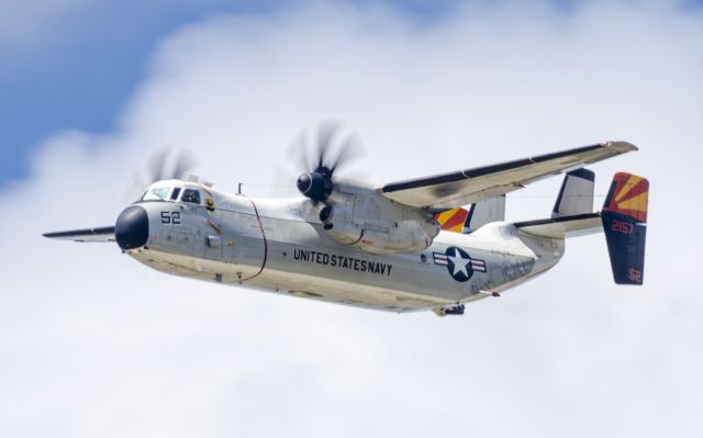 Grumman C-2 Greyhound (16-2157) - 157 from the USS Harry S. Truman giving a great flyby before turning in to land!