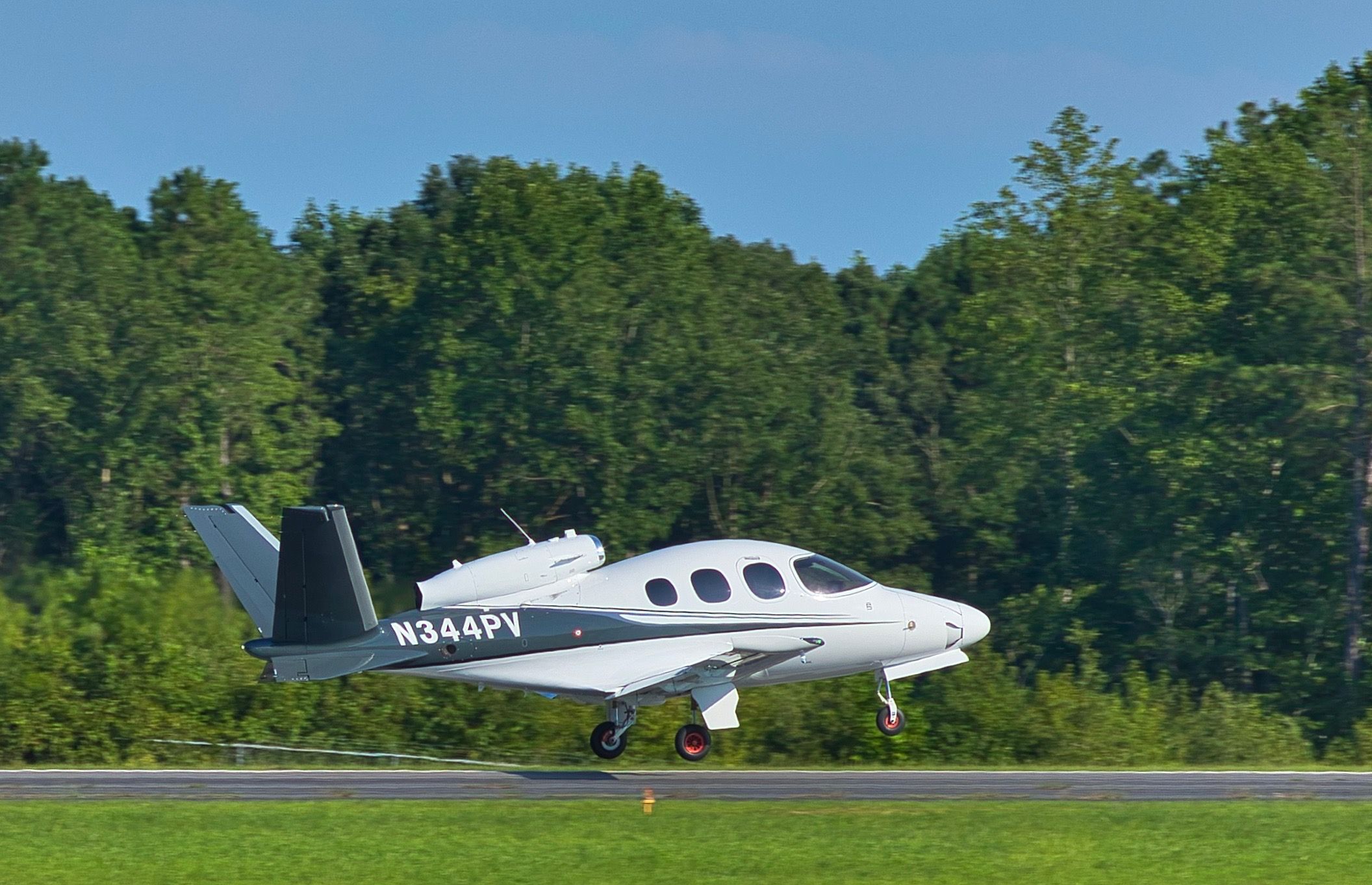 Cirrus Vision SF50 (N344PV) - Cirrus Vision SF 50 on takeoff.