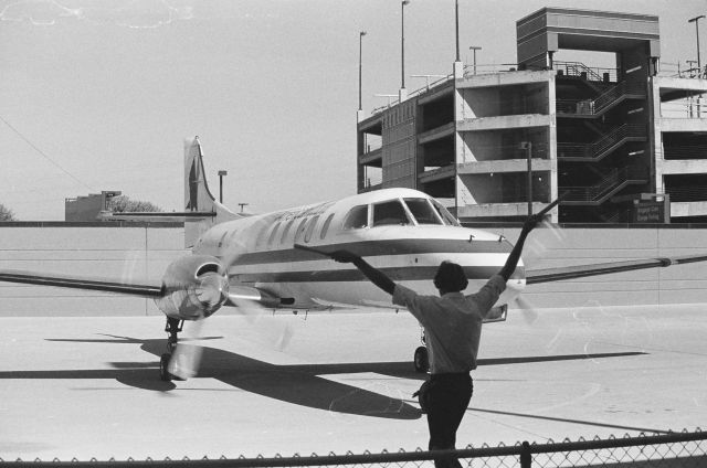 Fairchild Dornier SA-227DC Metro (N689NE) - San Jose,CA KSJC - 1st day  of operations for American Eagle in the then new terminal A in the back alley. This date appx summer 1991.