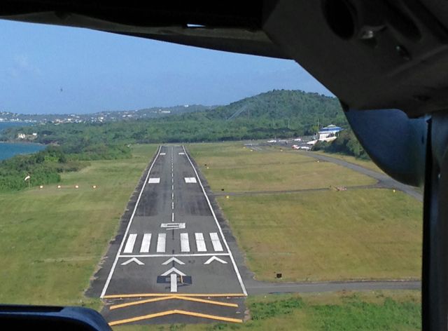 — — - Final approach into Antonio Rivera Rodrigues Airport, Vieques, on a Britten-Norman Islander