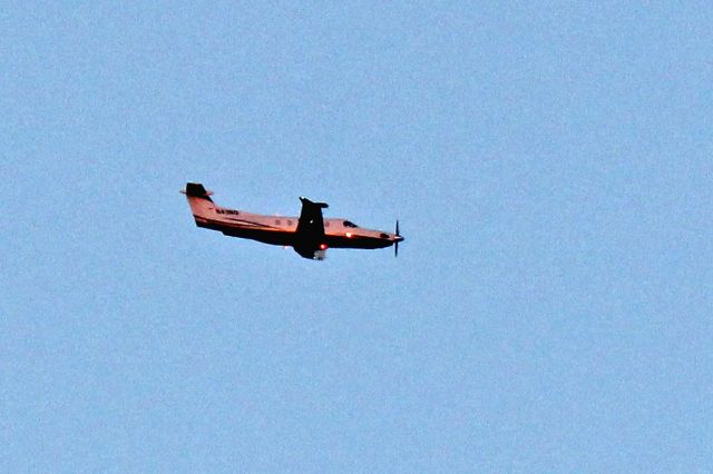 Pilatus PC-12 (N43NG) - Photograph taken on 23-July-2016 at about 2015HrsEDT while aircraft was Westbound.