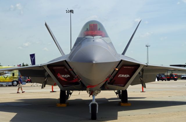 Lockheed F-22 Raptor — - MCGUIRE AIR FORCE BASE-WRIGHTSTOWN, NEW JERSEY,USA-MAY 14, 2016: Seen by RF at the Base's 2016 Open House and Air Show was this Lockheed F22 Raptor.