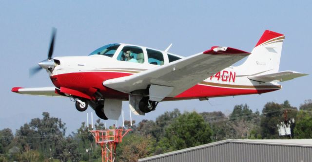 Beechcraft Bonanza (33) (N44GN) - Taking off from RWY 24
