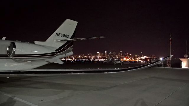 Cessna Citation Sovereign (N550QS) - Latitude showing some love for downtown Kansas City