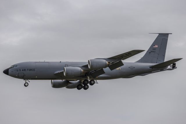 Boeing C-135FR Stratotanker (63-8027) - Arriving at Kelly Field after a performance at the 2024 Great Texas Airshow @ Randolph. 4/07/2024