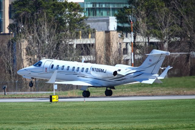 Learjet 45 (N726MJ) - N726MJ is a 2000 Learjet 45 medical transport jet. The aircraft had just taken off from Atlanta's PDK executive airport enroute to Washington Dulles international airport KIAD. I shot this with a Canon 5DSR and a Canon 500mm F4 IS lens with a 1.4x extender on it, giving it the focal length of 700mm. Camera settings were 1/8000 shutter, F5.6, ISO 1000. Please check out my other aviation photography. Votes and positive comments are always appreciated. Questions about this photo can be sent to Info@FlewShots.com