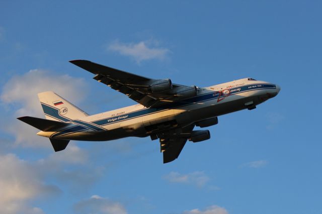 Antonov An-124 Ruslan (RA-82081) - RA-82081 leaves Bangor International Airport late on a sunny afternoon bound for the north of Africa.