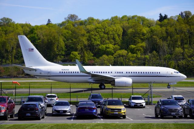 Boeing 737-800 (N28252) - Visiting Museum of flight, aircraft taxied by to the runway for departure.