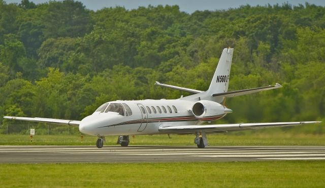 Cessna Citation V (N560LF) - spooling up for takeoff Cape May County Nj
