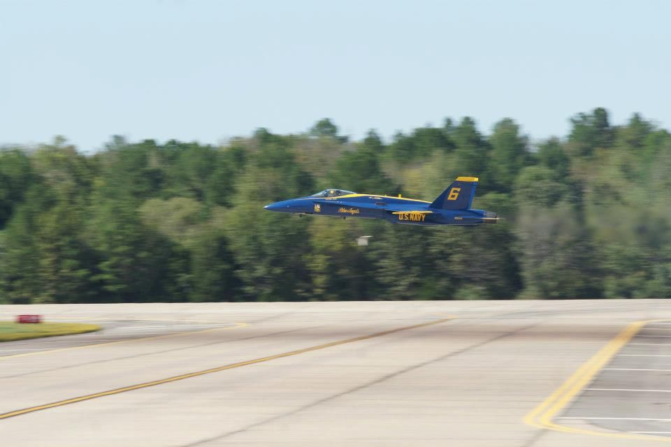 — — - US Navy Blue Angles at Little Rock Air Force Base in Jacksonville, AR.