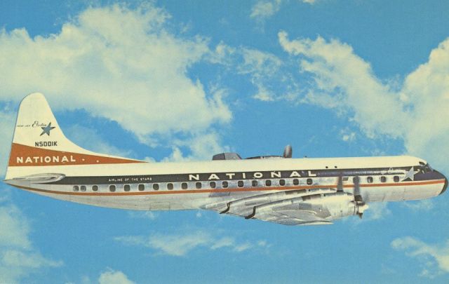 Lockheed L-188 Electra (N5001K) - scanned from postcardbr /national airlines