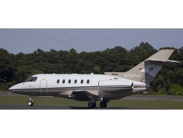 Hawker 800 (N599AK) - A very nice business jet with a stand up cabin. Coas to coast range.