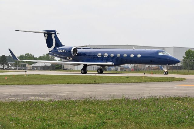 Gulfstream Aerospace Gulfstream V (N931FL) - Indianapolis Colt's organizations newest addition this beautiful 2015 build G-V SP (G550) as seen 06-06-23