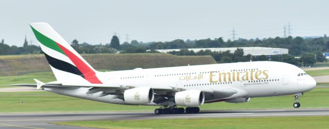 Airbus A380-800 (A6-EUZ) - TAKING OFF OVER COVENTRY ROAD TAKEN FROM FREEPORT CARPARK 