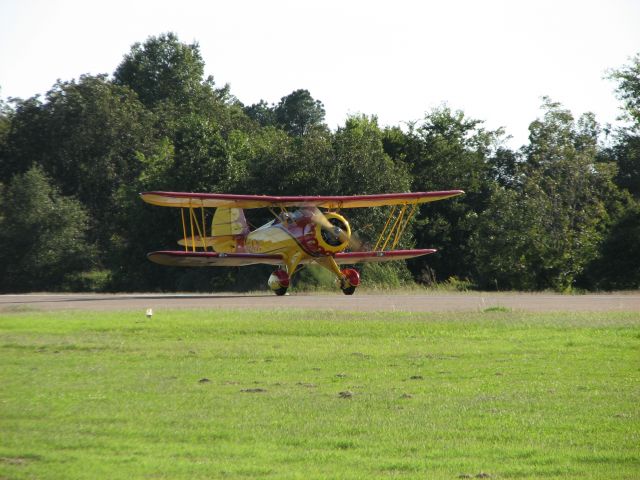 WACO O (N64JE) - Waco biplane departing Cleveland Municipal.