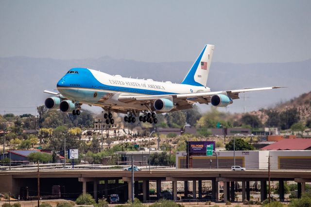 Boeing 747-200 (82-8000) - POTUS arrival in PHX on May 5, 2020. 