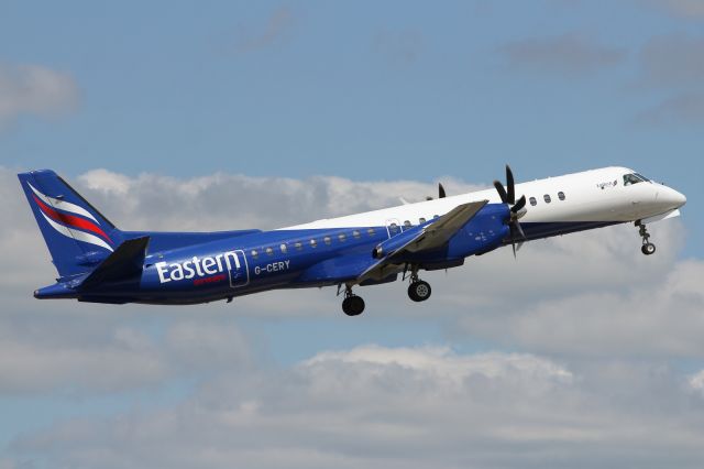 Embraer ERJ-145 (G-CERY) - Departing London City Airport.