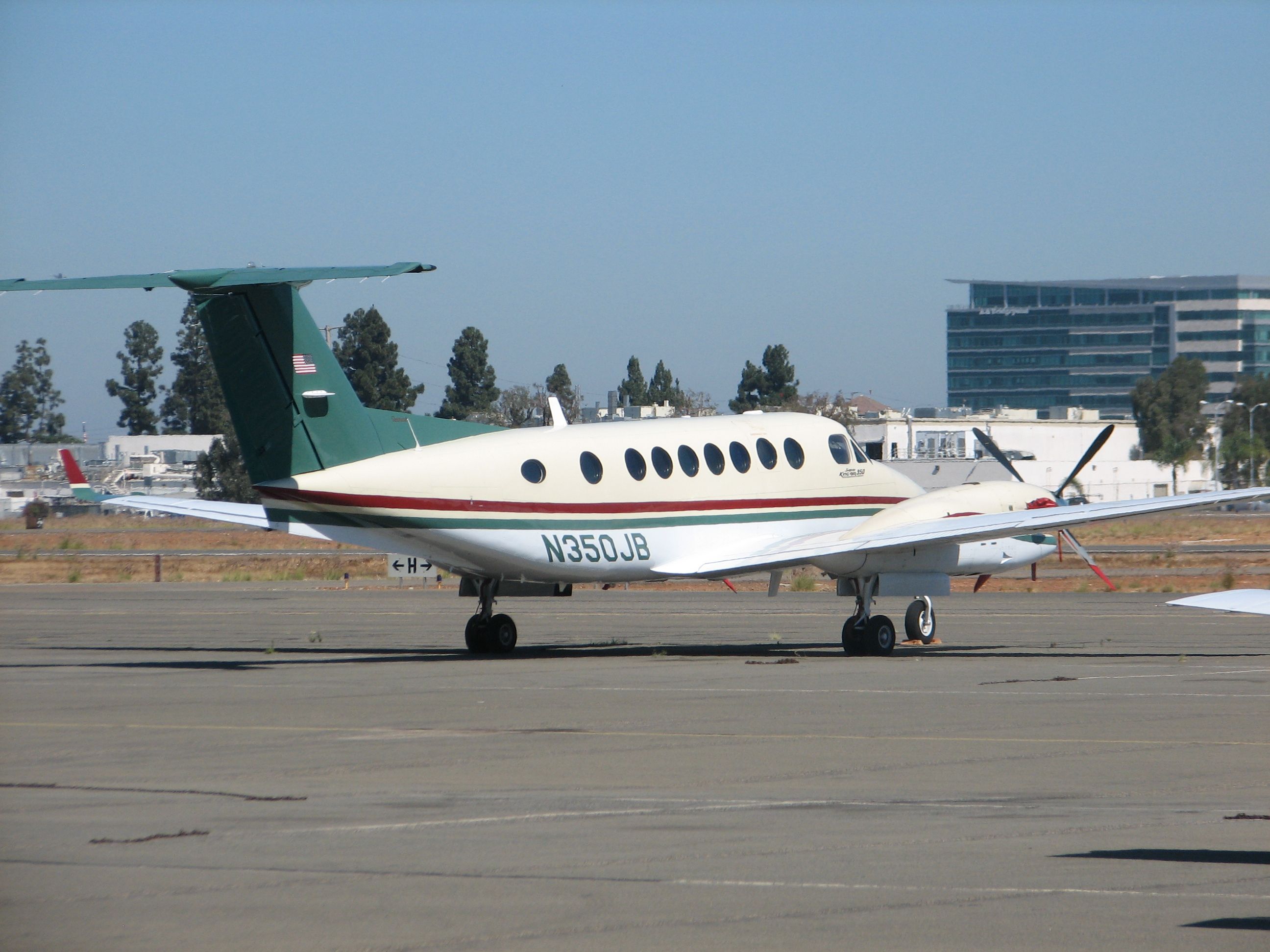 Beechcraft Super King Air 300 (N350JB) - On the ramp at Montgomery Field, San Diego.