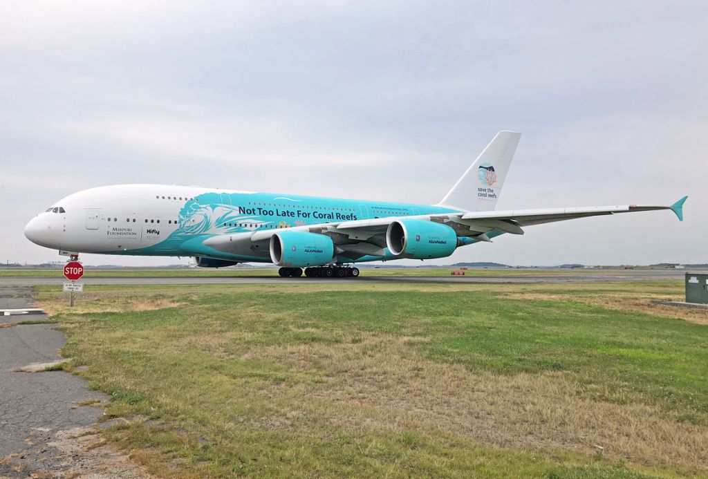 Airbus A380-800 (9H-MIP) - Please  Save the Coral  Reefs 