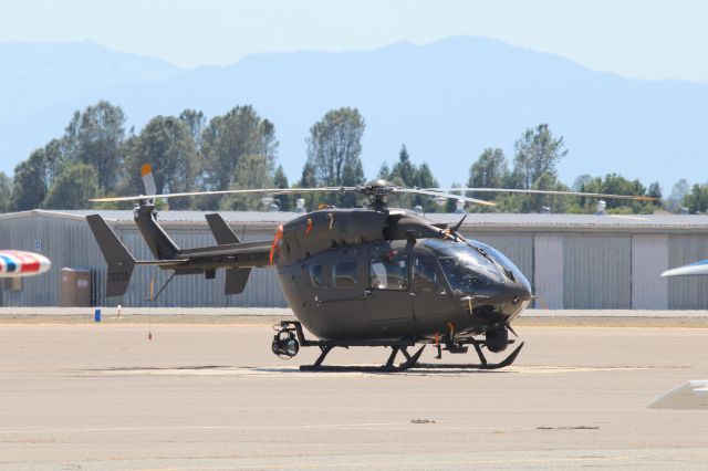 Eurocopter EC-635 (1172232) - O85 - Benton Airpark, Redding, CA  US Army 11-77232 on the ramp - I havent seen one of these here before. As a side note the CHP - Northern Air Ops are based here at Benton so there must be a connection - or they stopped in for lunch at the cafe.