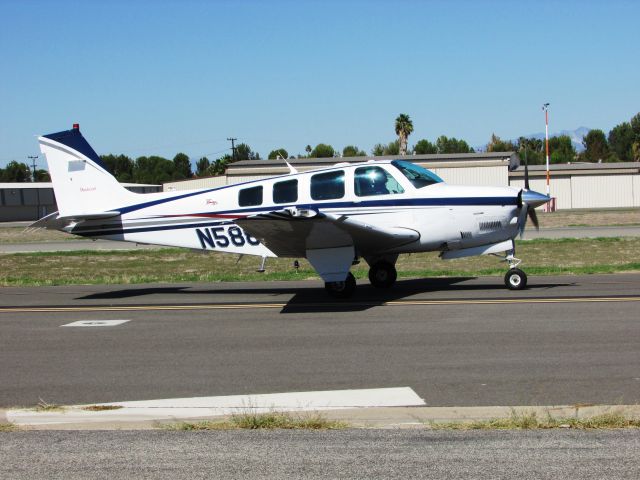 Beechcraft Bonanza (36) (N588PC) - Taxiing at Fullerton