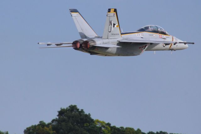 — — - Growler from NAS Leemoore CA , VFA-122 Flying Eagles, with a quick pass at Oshkosh '23.  