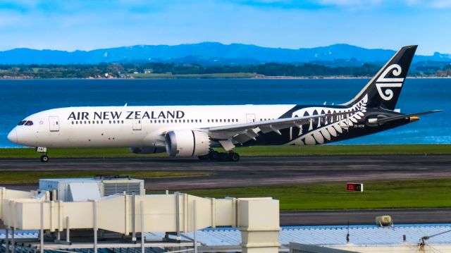 Boeing 787-9 Dreamliner (ZK-NZM) - ZK-NZM slowing down at Auckland Airport